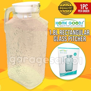 Home Goods 1.8L Rectangular Glass Pitcher