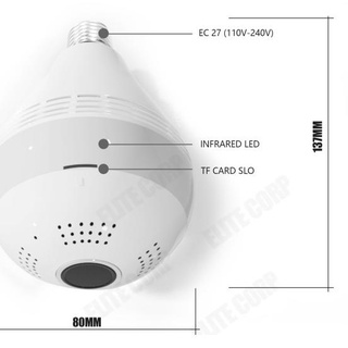 → wifi 360 Degree CCTV Light Bulb VP Camera IP Camera LED Spy Wireless (Newest Model)