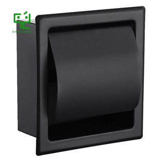 Holders Modern Wall Mount Matte Black 304 Stainless Steel Bathroom Toilet Holder WC Roll Paper Tissue Box