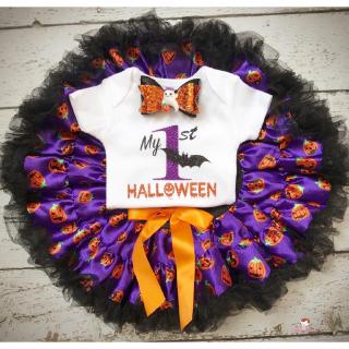 ❤XZQ-Newborn Baby Girls Set Halloween Romper Tutu Skirt