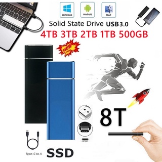 USB 3.0 8TB delivery adapter external hard drive 4TB 2TB SSD mini mobile solid state hard drive