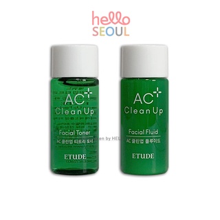 Etude House AC Clean Up Facial Toner 15ml/ Facial Fluid 15ml ( mini sample)