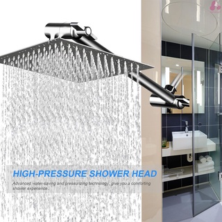 8 Inch Square Rain Showerhead Ultrathin High Pressure Shower Head G1/2 Bathroom Rainfall Shower Head Showerhead Stainless Steel Polished Chrome Bath Rain Shower Head Replacement (4)