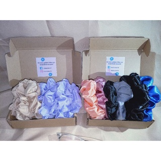 Gift Package Hand made Geena and Silk Scrunchies (with freebies) || Fabuloussians PH