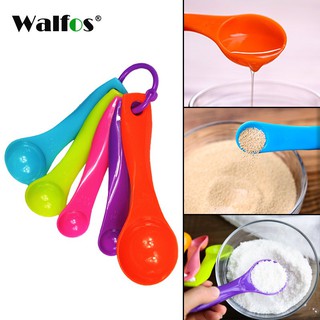 WALFOS 5 PCS Colorful Measuring Spoons Set Kitchen Tool Utensils