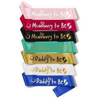 Mummy to Be Sash Daddy to Be Sash Baby Shower Party Decoration Gender Reveal It’s a Boy It’s a Girl (1)