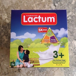 Lactum 3+ Plain 2kg (EXP: APRIL 2023)