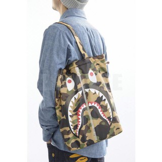 Japanese magazine appendix BAPE Unisex shark Camo single shoulder bag shopping bag tote bag
