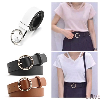 Korean Fashion Women Belts PU Leather Metal Buckle Waist Belt