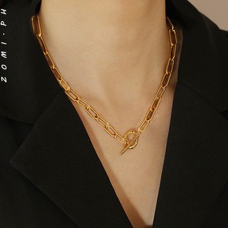 [ZOMI] Round Pendant Chain Design Punk Fashion Personality Necklace For Women