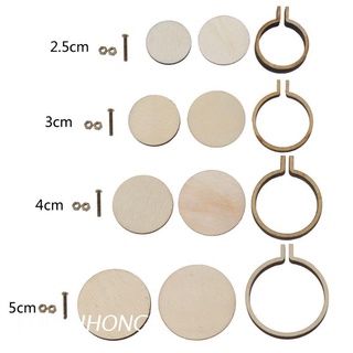 YOI DIY Wooden Cross Stitch Hoop Mini Ring Embroidery Circle Sewing Kit Frame Craft