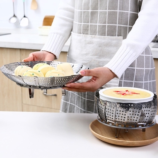 Stainless Steel Steamer Retractable Folding steaming Bowl (5)