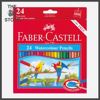 Faber Castell 24-Pack Watercolor Pencils with Brush