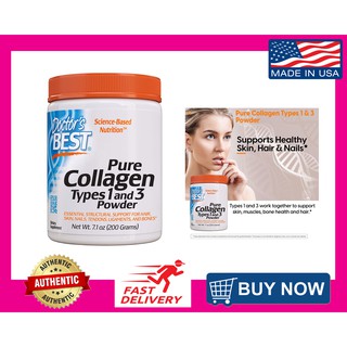 Doctor's Best Best Collagen Types 1 & 3, Supports Hair, Skin, Nails, Tendons, Ligaments, Bones 200g (2)