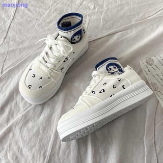Sports small white board shoes female summer ins street style trendy shoes 2021 new spring and autumn thick-soled wild canvas shoes niche