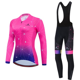 MILOTO Autumn Spring Long Sleeve Women Cycling Clothing MTB Team Jersey Bike Riding Suit Breathable Bicycle Ladies Sport