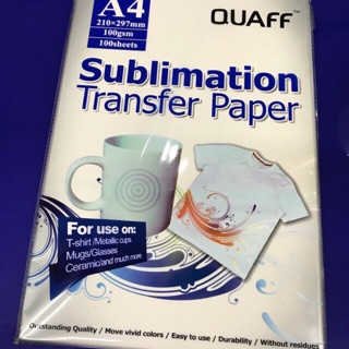 Quaff sublimation Transfer paper A4 100pcs