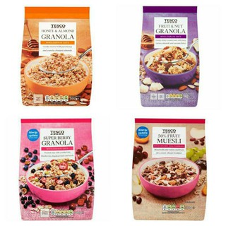 CEREAL◊▩☋Tesco Granola 500G/1000G (Super Berry Granola, Honey & Almond, and Fruit & Nuts)