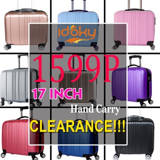 【Clearance】Idoky 17 Inch Boarding Luggage Hand Carry Hard Case Suitcase
