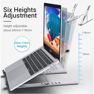 【In Stock】Laptop Stand Aluminum Alloy Material Foldable Portable Laptop Heighten Bracket Notebook