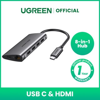 Ugreen Type-C to USB3.0/HDMI/Card Reader/ RJ45/PD Converter (1)