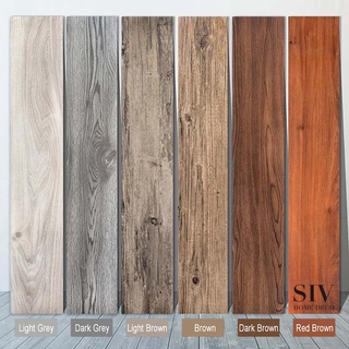 ✚┇SIV 36pcs 2mm thick Wooden Design 91X15 cm Vinyl Floor Stickers Adhesive PVC Tiles Flooring
