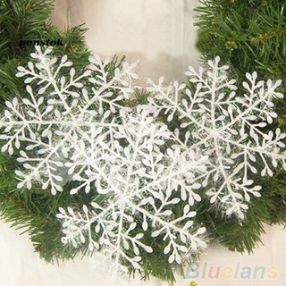 【Ready Stock】30 Pcs White Snowflake Artificial Christmas Festival Party Home Decor Ornaments