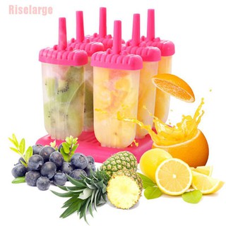❤Riselarge❤ 6 Pieces/Set Popsicle Molds Ice Cream Maker BPA Free Ice Cream Tools