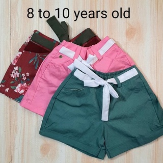 Batch 2 ( XL ) girl's woven belty shorts for 8 - 10 years old