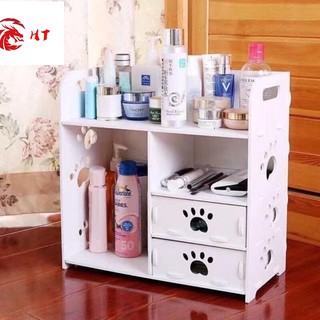 Wood Storage Racks Cosmetic Drawer Cabinet Organizer