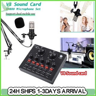 Microphone Set 100% Original Sound Card BM-800 Set Condenser Computer/Audio/KTV Microphone