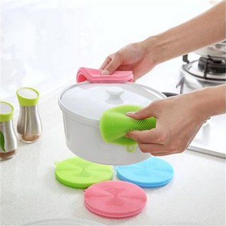 Silicone Dish Washing Sponge Scrubber Kitchen Cleaning antibacterial Tools Hot (9)