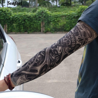【COD】Stretchy UV Protection Cycling Outdoor Fake Slip On Tattoo Arm Sleeve