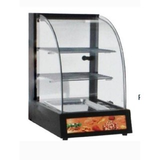 Curved Glass Showcase Food Display Warmer (dry) (1)