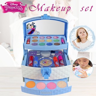 32Pcs Disney Ice Princess Makeup Case Toys Mini Portable Cosmetics for Children Kids Girls
