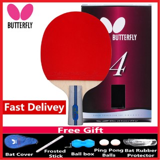 【Fast Delivery】100% original Table Tennis Racket Butterfly Ready Stock TBC 401/402 Ping Pong Paddle Bat Rubber