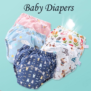 3PCS Baby Diaper Pants Cotton Washable Reusable Baby Diapers Waterproof Baby Training Briefs Diaper (1)