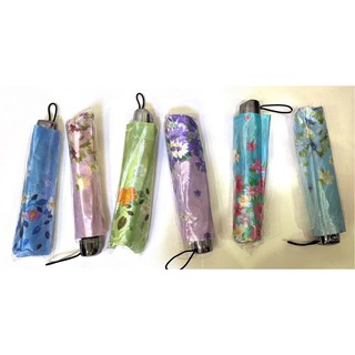8K Floral umbrella folding windproof rainproof sunscreen umbrella Assorted color With umbrella cover