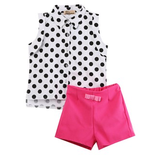 ⚡⏰⚡✨KIDSUP-Baby Girl Child Kid Polka Dot T-shirt (1)