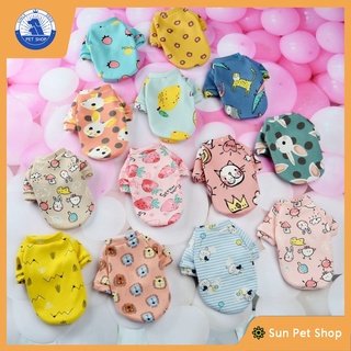 Favorite Pet Multi-color Cartoon Print Dog Clothes Puppy Clothes Dog Sweater Cat Shirt Pet Clothes Loved By Shit Shovel Officers