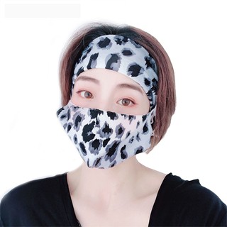 New Fashion Button Mask + Hairband Two-piece Set Yoga Sports Headband Personalized Masks (4)