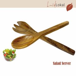 Luid Lokal Set Serving Spoon and Fork Set Acacia Wood (2 PCS SET)
