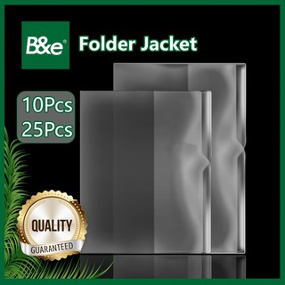 bnesos Stationary Plastic Clear Folder Jacket Long Clear Folder Jacket Short 10Pcs & 25Pcs