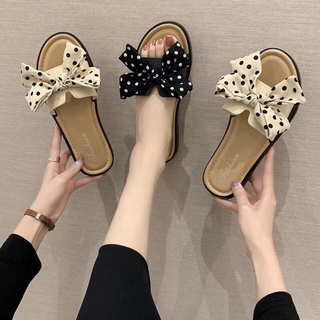 Women's Shoes Beach Slippers Foreign Trade Sandals E-Commerce Wholesale Bow Flat Korean Style Outdoo (3)