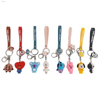 Specials✟Kpop BT21 Bts Cartoon Doll PVC Soft Glue Key Ring Bag Pendant Key