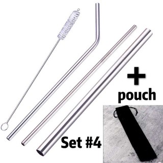 5PCS Set Stainless Steel Straw Drinking Straws Set