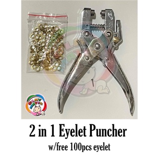 【phi local stock】 2in1 Eyelet Puncher and Setter with Free 100pcs Eyelet