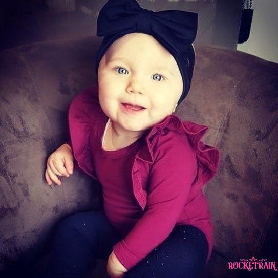 ONP-Toddler Baby Girls Floral Tops Romper Skirts Headband (2)