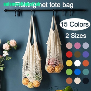 [AGPH]Reusable Grocery Produce Bags Cotton Mesh String Net Tote Bag Fruit Vegetable
