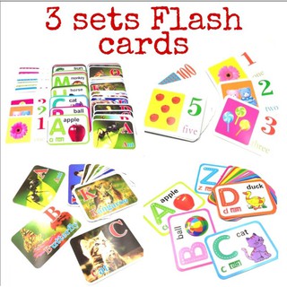 Flash Cards alphabets and numbers 3 sets in 1